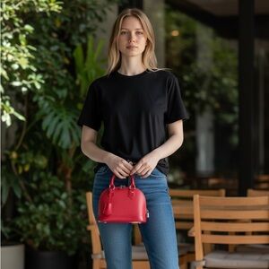 Louis Vuitton Bright Red Epi Alma BB Satchel